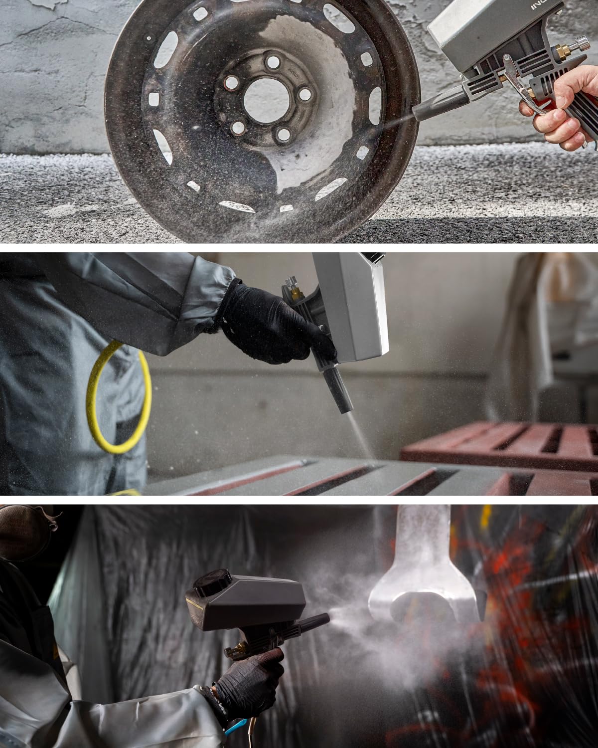 Inokraft 900cc hopper minimizes refills during longer projects.