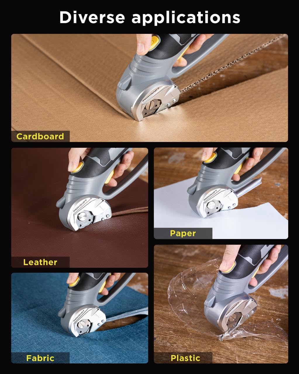 InoKraft Cardboard Cutter ergonomic grip for comfortable control