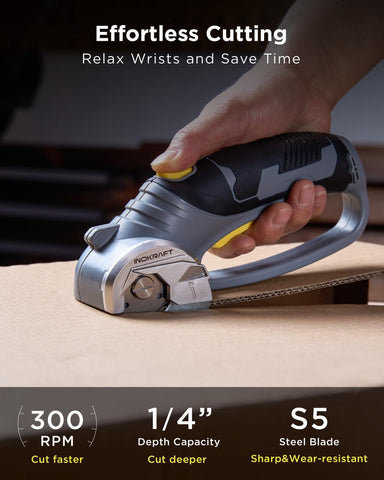 InoKraft Cardboard Cutter LED light on for visible trimming