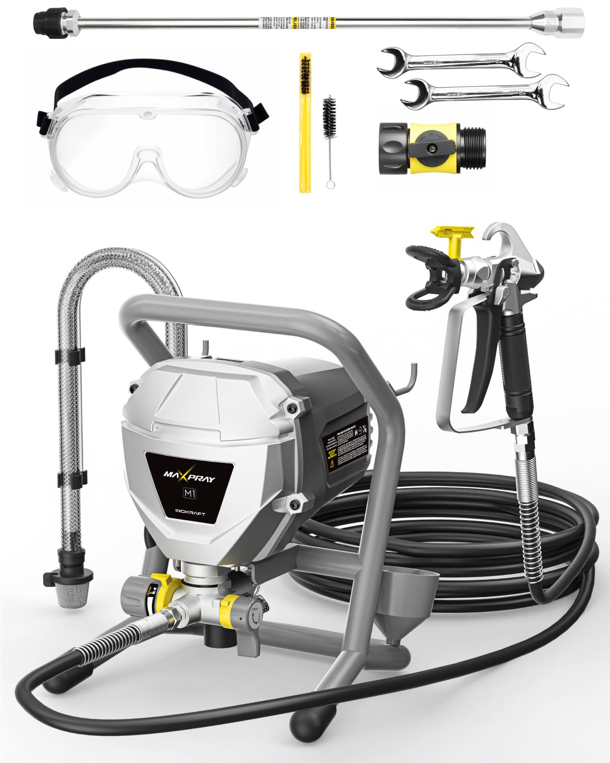 InoKraft MaXpray M1 sprayer side view highlighting compact DIY versatility