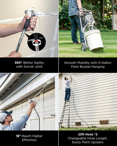 InoKraft MaXpray M3 Flush-Ease valve enables quick cleanup after painting.