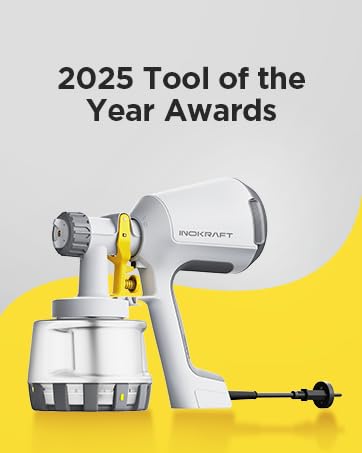 InoKraft paint sprayer three-pattern nozzle system enables versatile finishes.