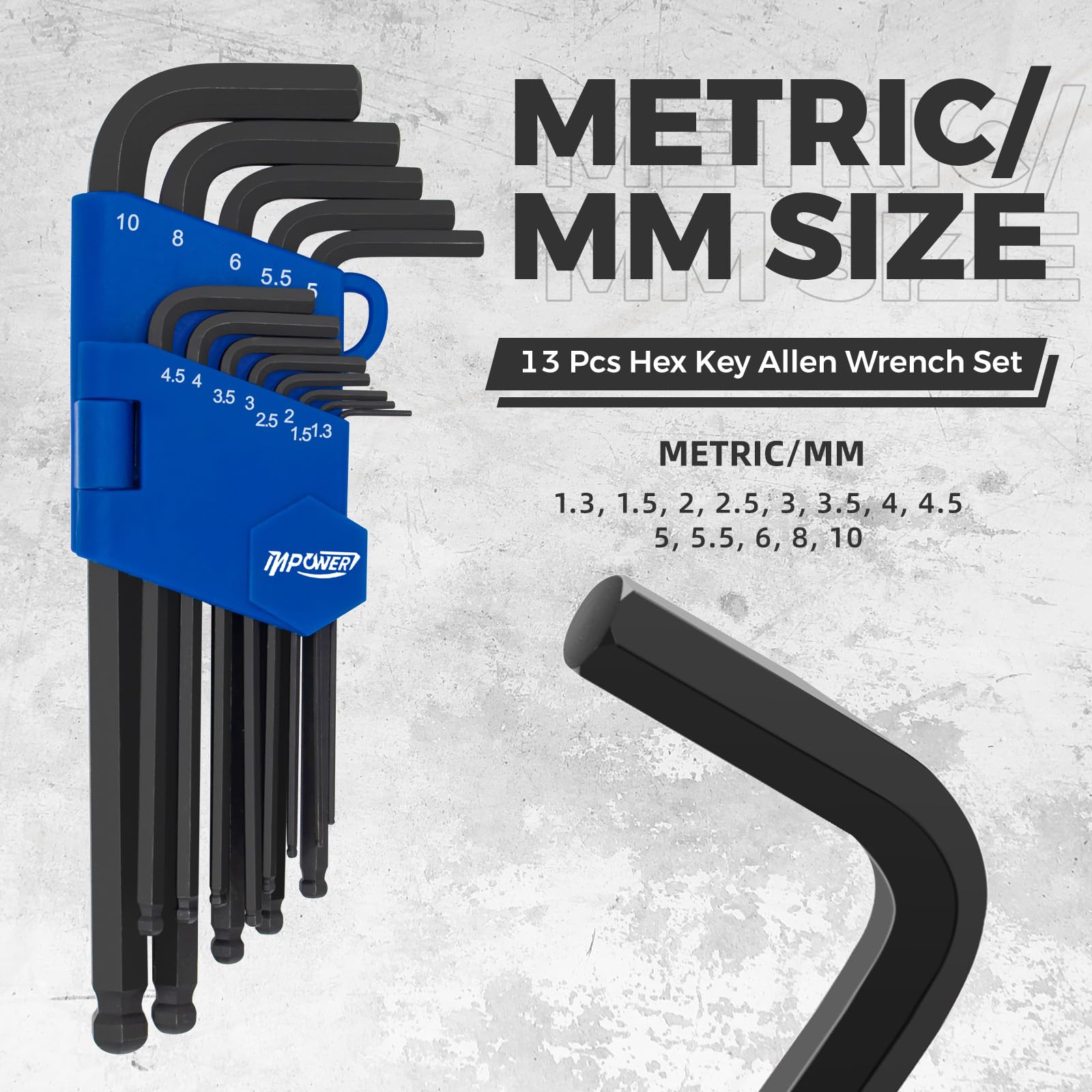 InPower ball-end hex keys reach up to 25 degrees for better entry.