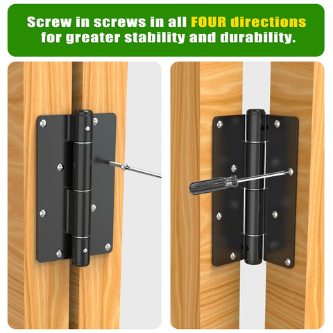 Four-sided mounting helps distribute load across posts and frames for durability.