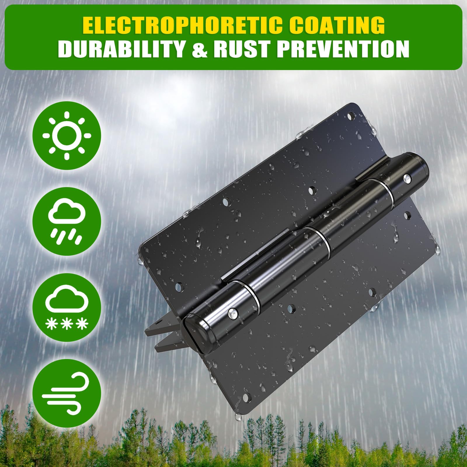 Insaga rust-proof electrophoretic finish resists scratches for longer gate life.
