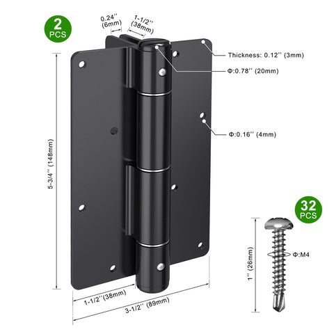 Universal compatibility fits wood, vinyl, composite, and metal gates for versatile use.