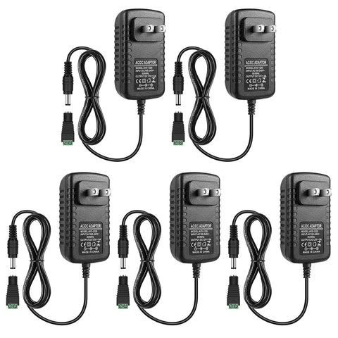 InShareplus DC 12V power supply front view for versatile LED setups