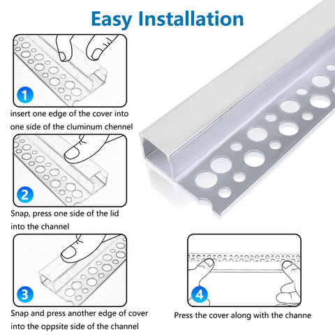 inShareplus plaster-in LED channel under-cabinet setup demonstrates practical kitchen lighting