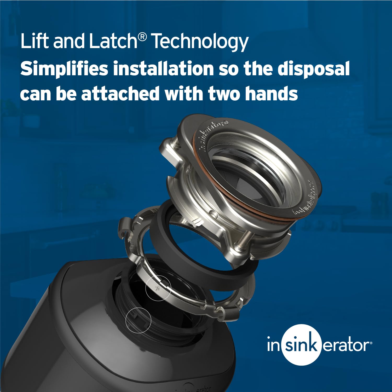 Compact design fits neatly under standard kitchen cabinets and plumbing.