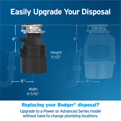 InSinkErator Badger 1 compact kitchen companion for quick waste disposal.