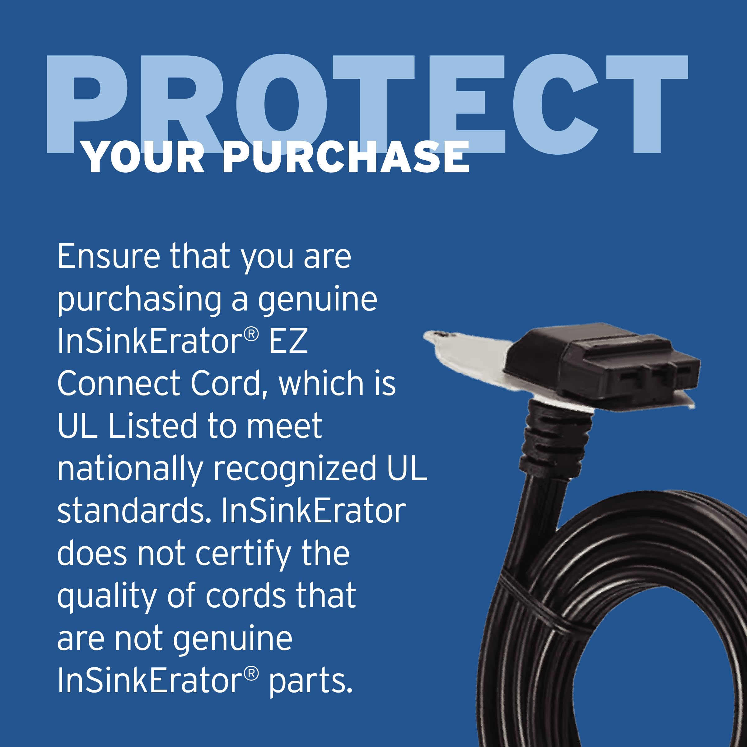 Lift and Latch hardware enables quick removal and service of the disposer.