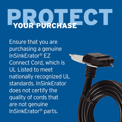 Lift and Latch hardware enables quick removal and service of the disposer.