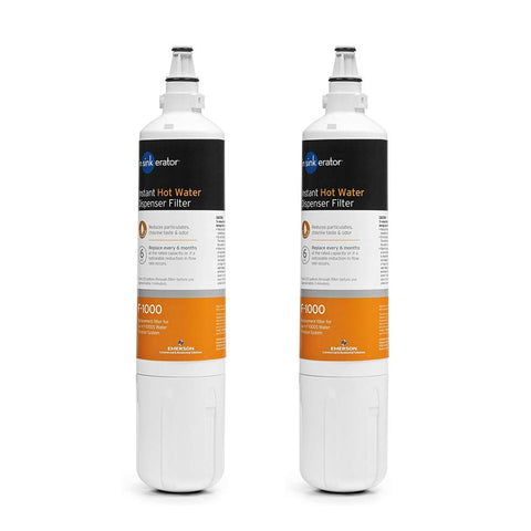 InSinkErator F-1000 filter cartridge for cleaner-tasting tap water and impurity reduction.
