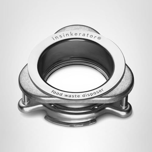 InSinkErator polished stainless-steel flange suitable for compatible stainless steel sinks