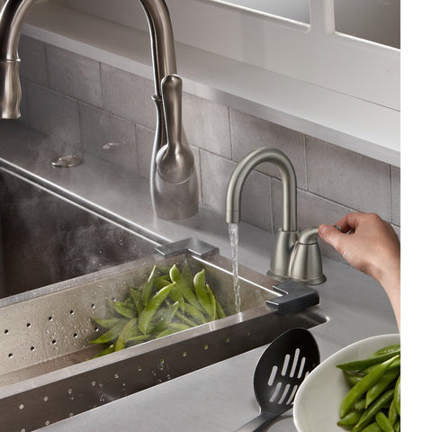 InSinkErator HOT150 tank close-up showing durable stainless steel reservoir for a busy kitchen.