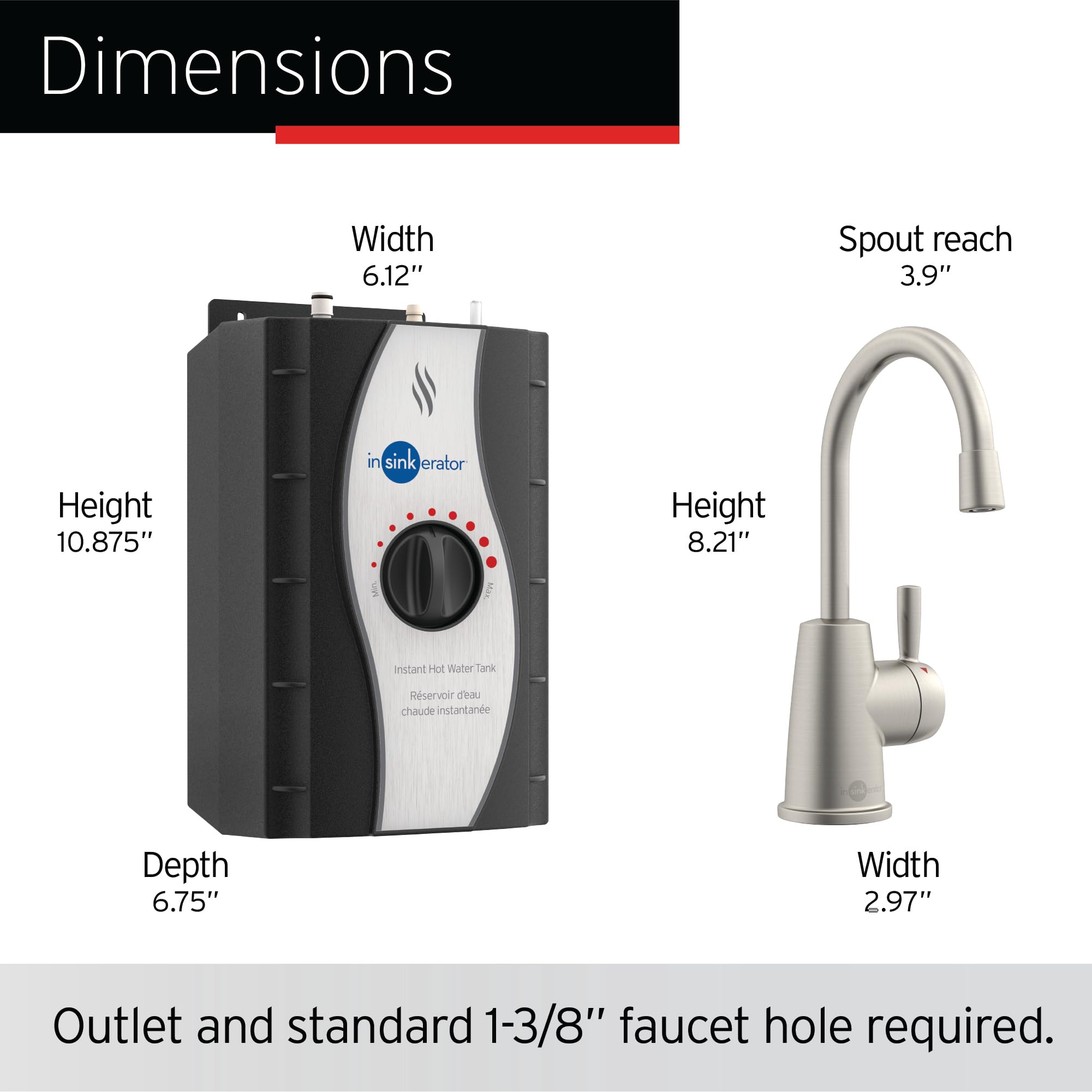 InSinkErator HOT250 supports tea and cooking with instant hot water.