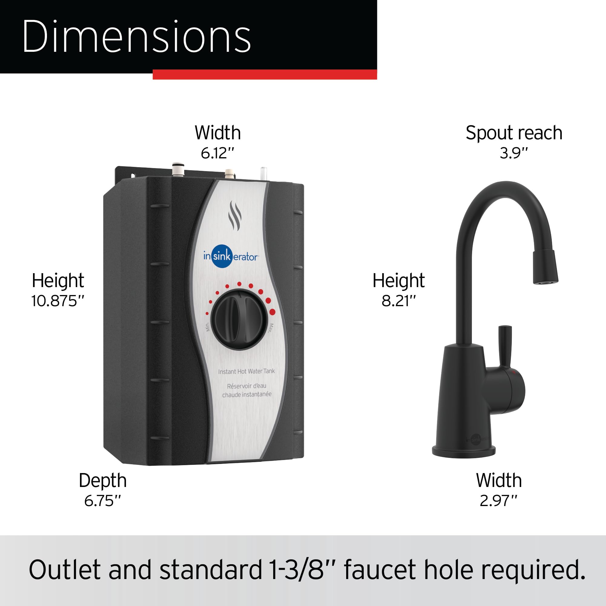 Dry-start protection helps safeguard the system when water is absent.