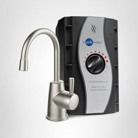 InSinkErator HOT250 in a real kitchen providing near-boiling water at the sink.