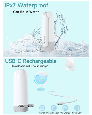 Insolife IPX7 waterproof design can be rinsed safely