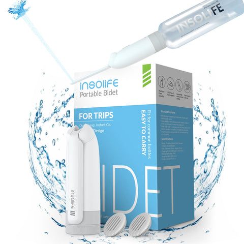 Insolife portable bidet with three-nozzle system for customizable cleaning on the go