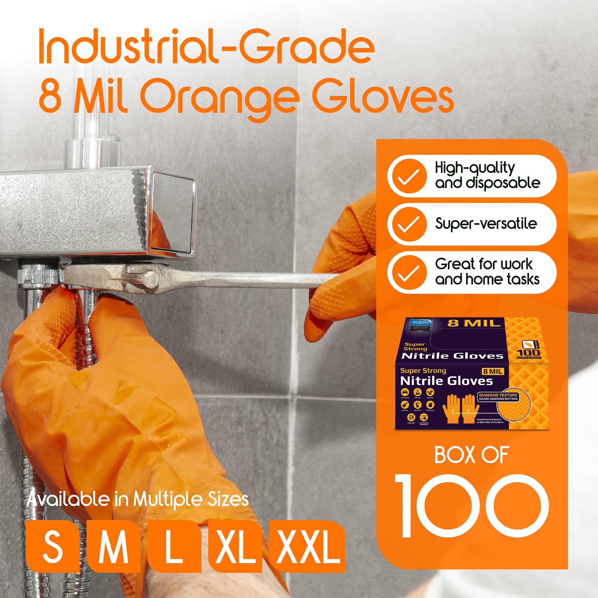 Inspire gloves for kitchen cleaning and food service scenarios.