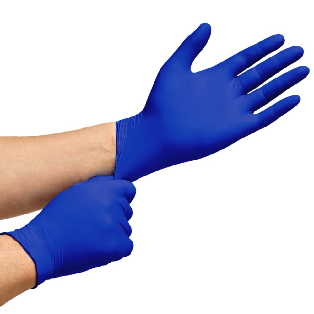 Inspire Nitrile Gloves cobalt blue case of 1000 ready for busy teams.