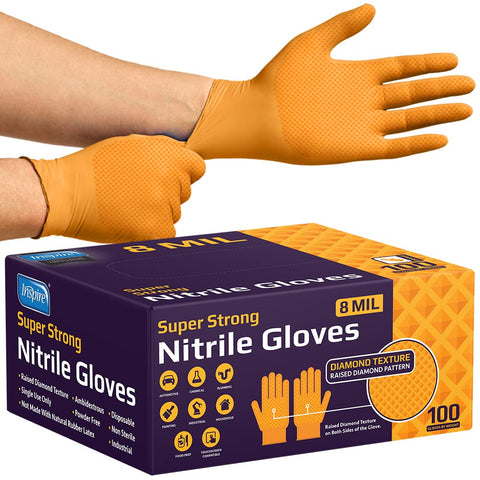 Inspire original quality nitrile disposable gloves ready for daily tasks.