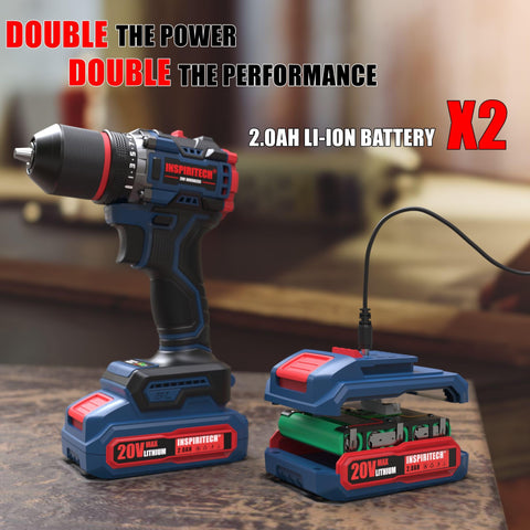 INSPIRITECH dual-speed settings adapt to materials and tasks