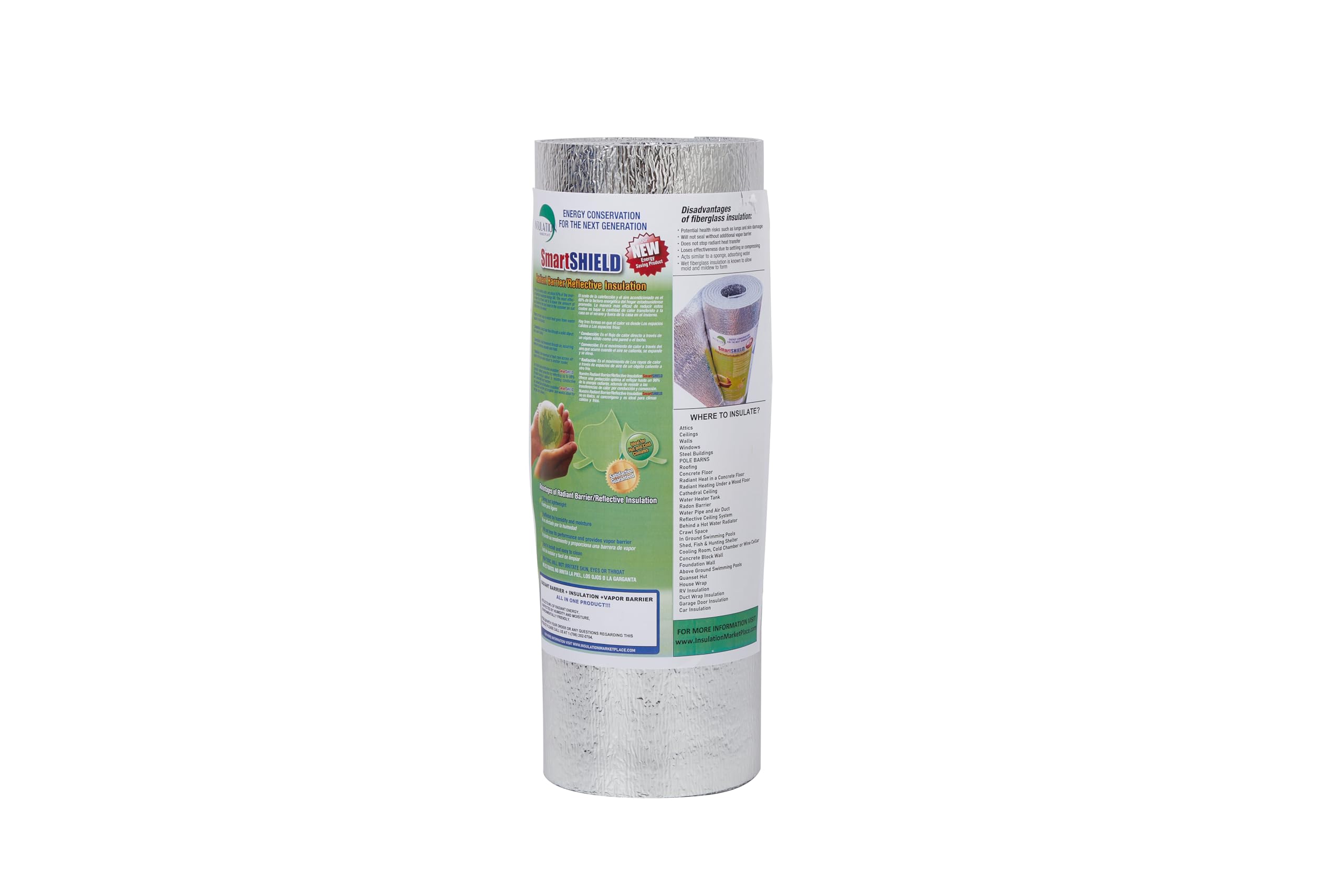 SmartSHIELD radiant barrier close-up highlights lightweight, easy-to-cut foam core for DIY projects.