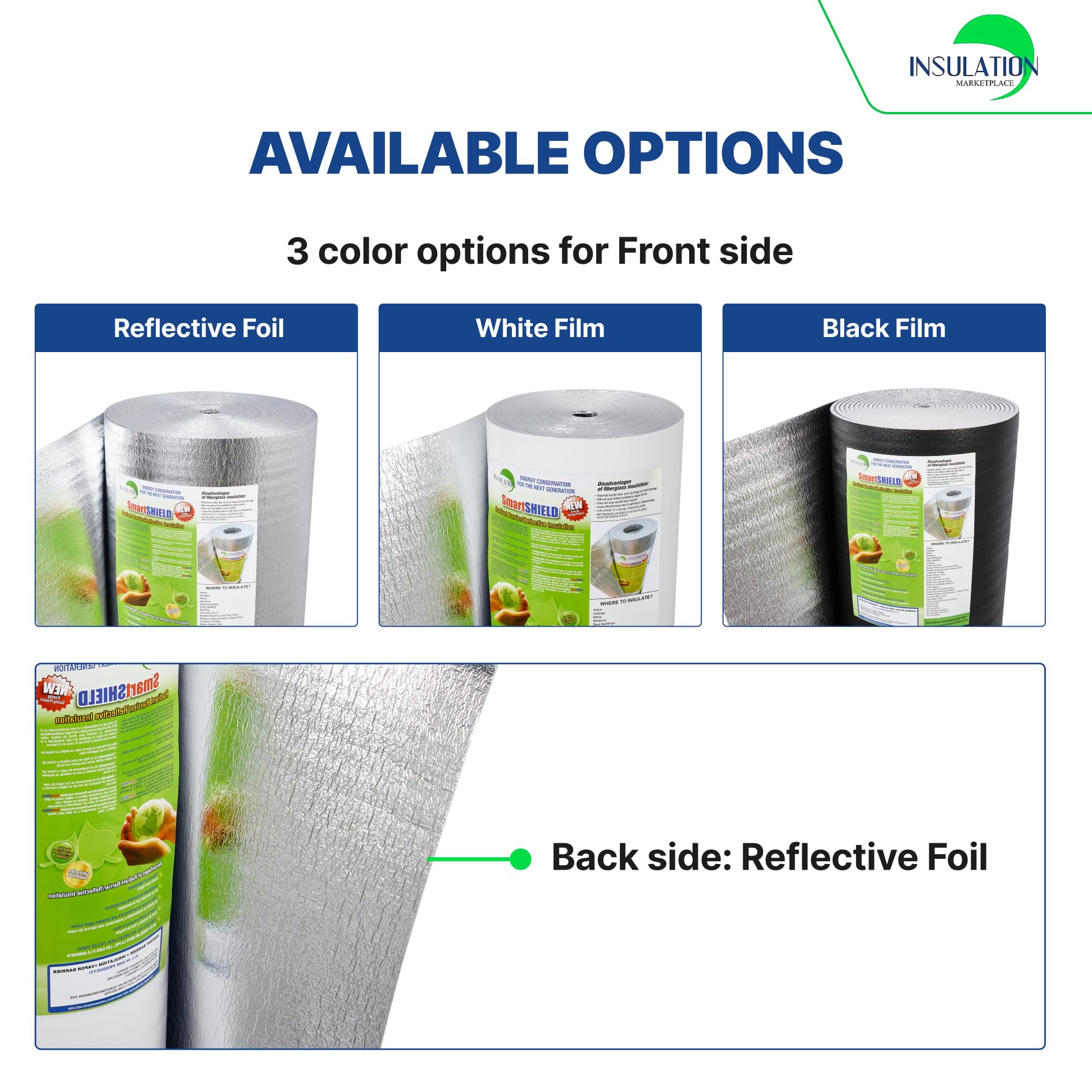 SmartSHIELD white film side visible offering a clean, paint-free finish