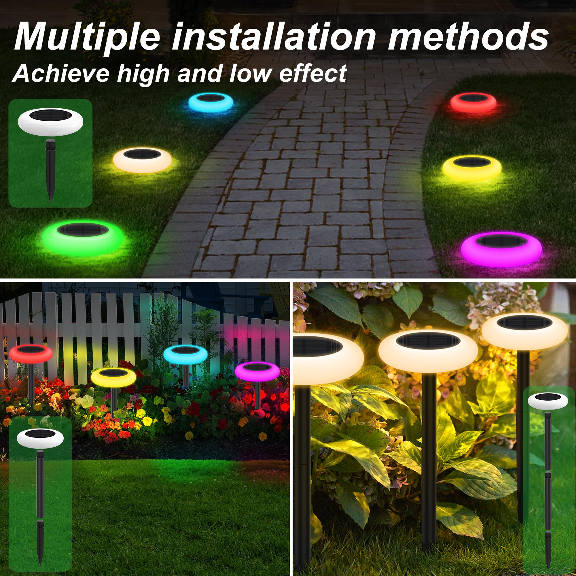 Intelamp dusk-to-dawn solar ground light provides extended garden illumination