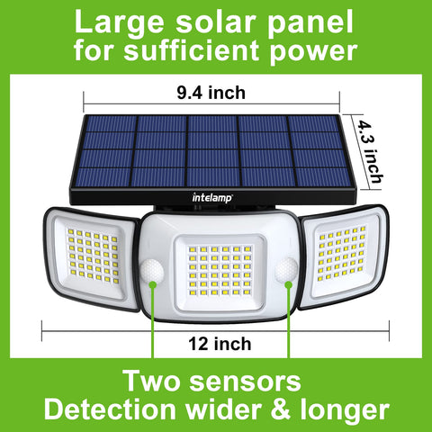 Intelamp waterproof flood lights built for outdoor durability in rain.