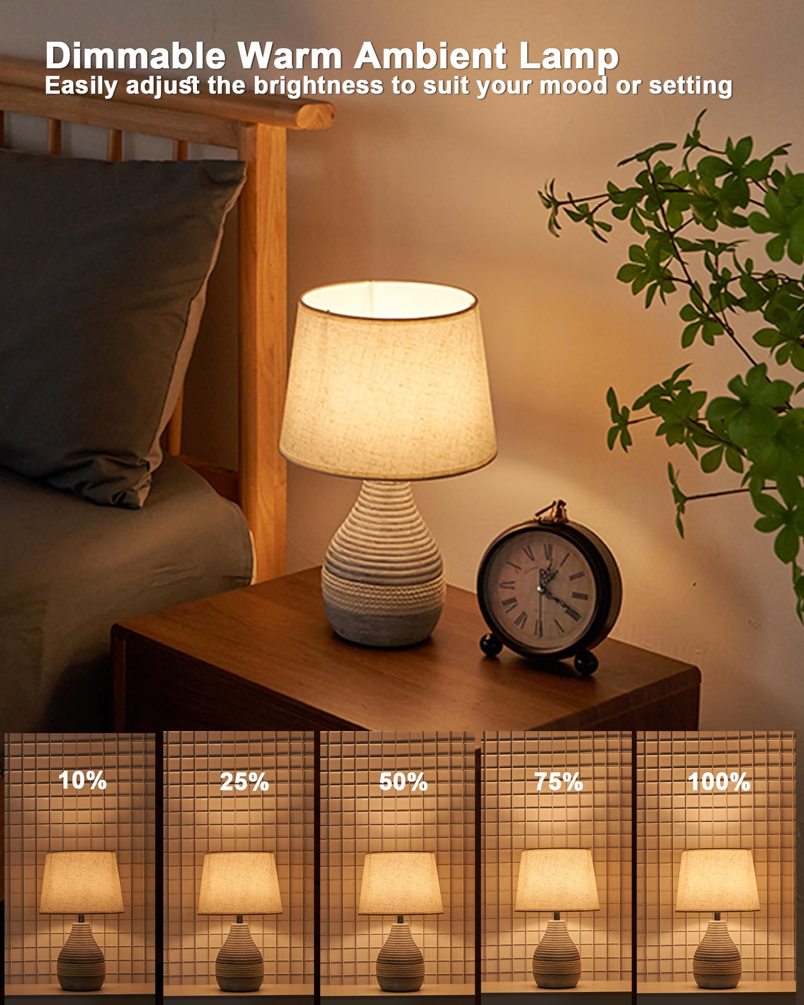 INTELIVE lamp portable on patio table for versatile decor