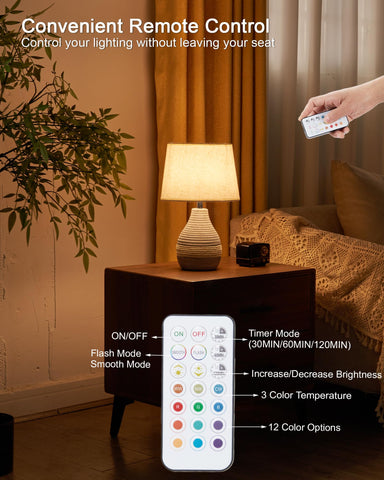 Timer feature on INTELIVE lamp offers auto-off for ambience