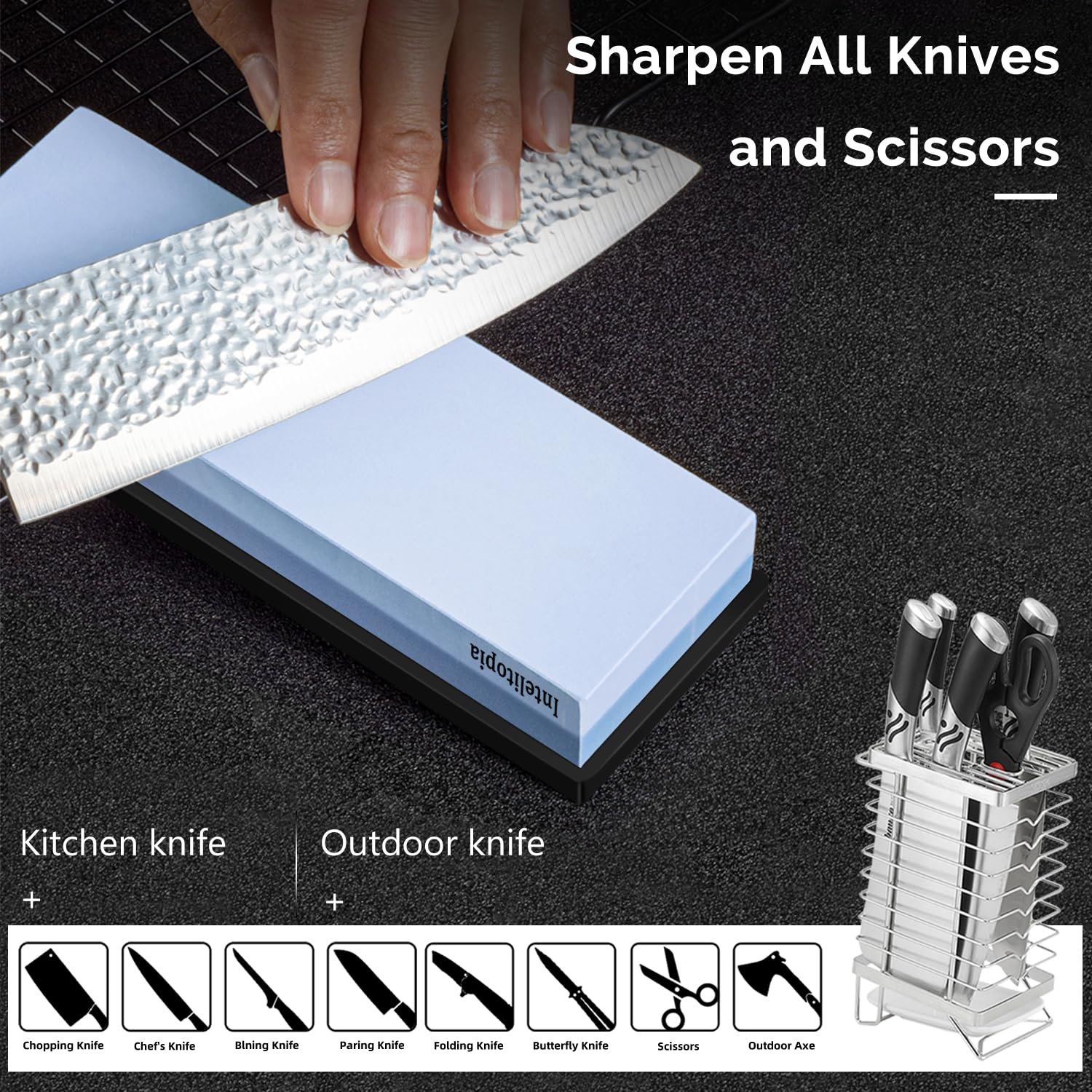 Intelitopia angle guide helps maintain a consistent sharpening angle