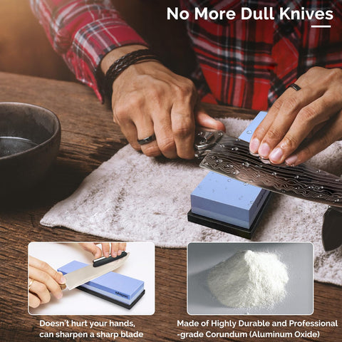 Intelitopia coarse flattening stone keeps the whetstone flat for even sharpening
