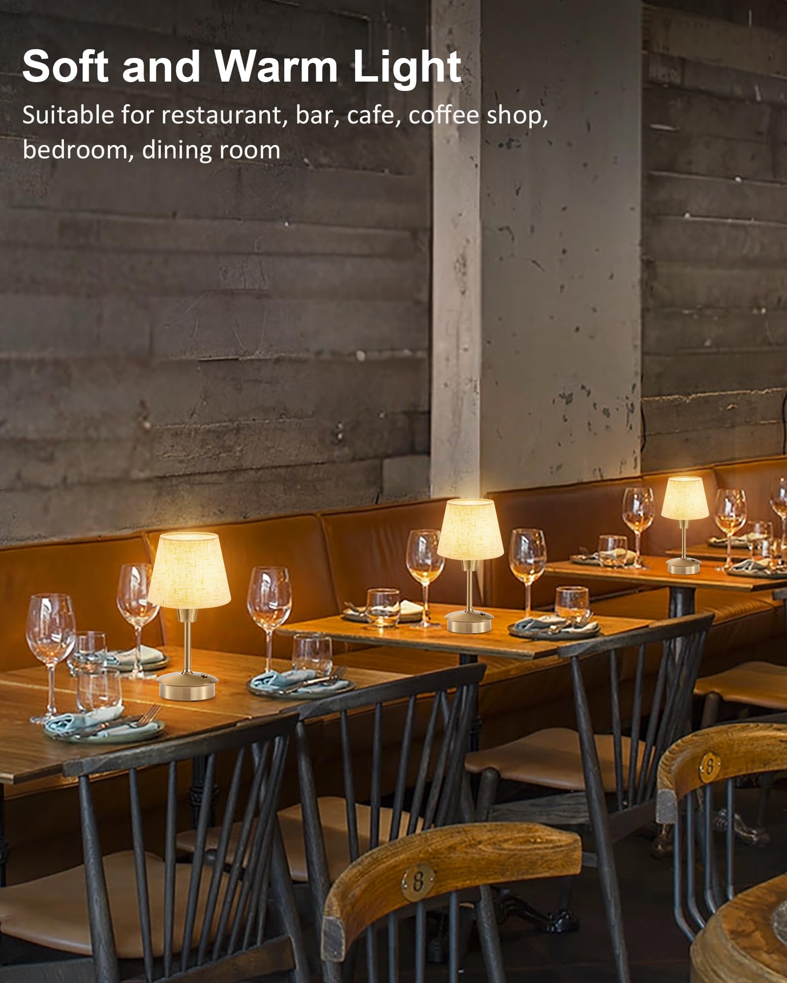 Intelive cordless table lamp on outdoor patio for ambient lighting