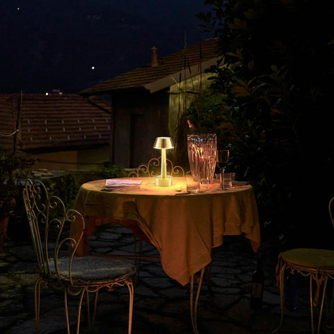 INTELIVE indoor-outdoor décor lamp enhances living spaces and dining areas