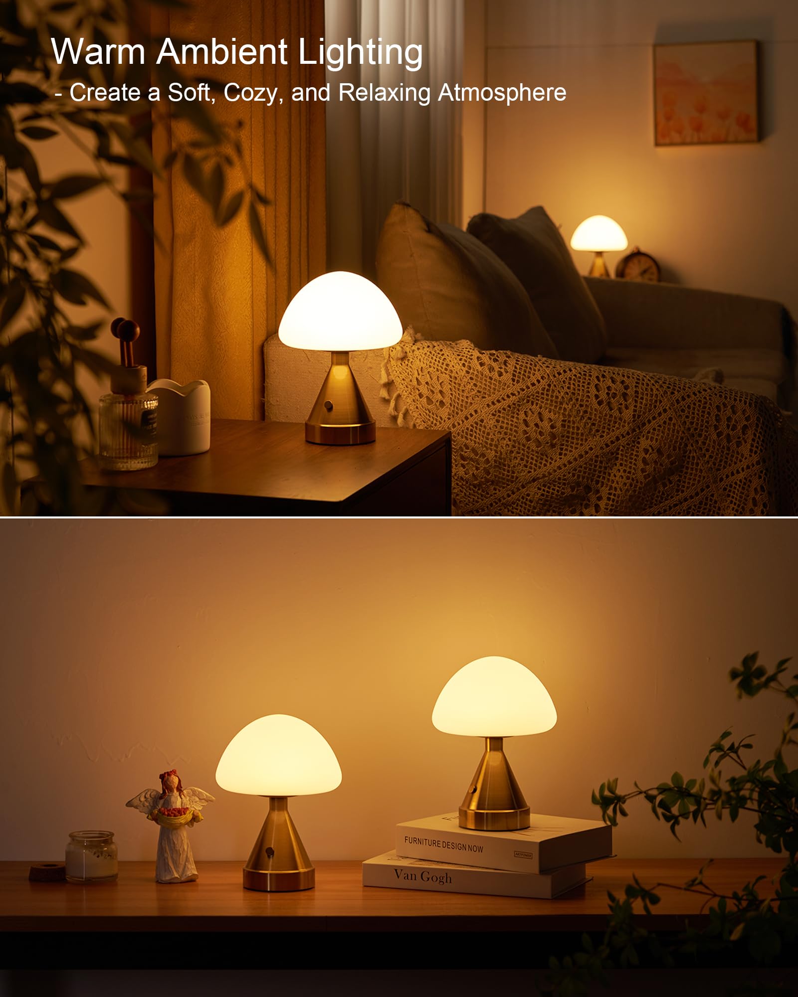 INTELIVE mini rechargeable night light offers long-lasting glow for bedrooms and hallways.