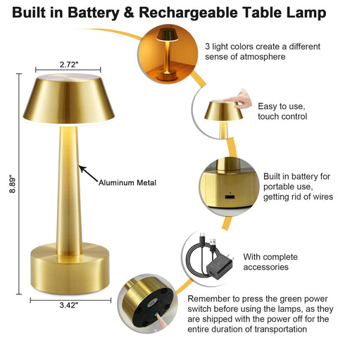 INTELIVE portable night light suitable for outdoor patios and bedside use