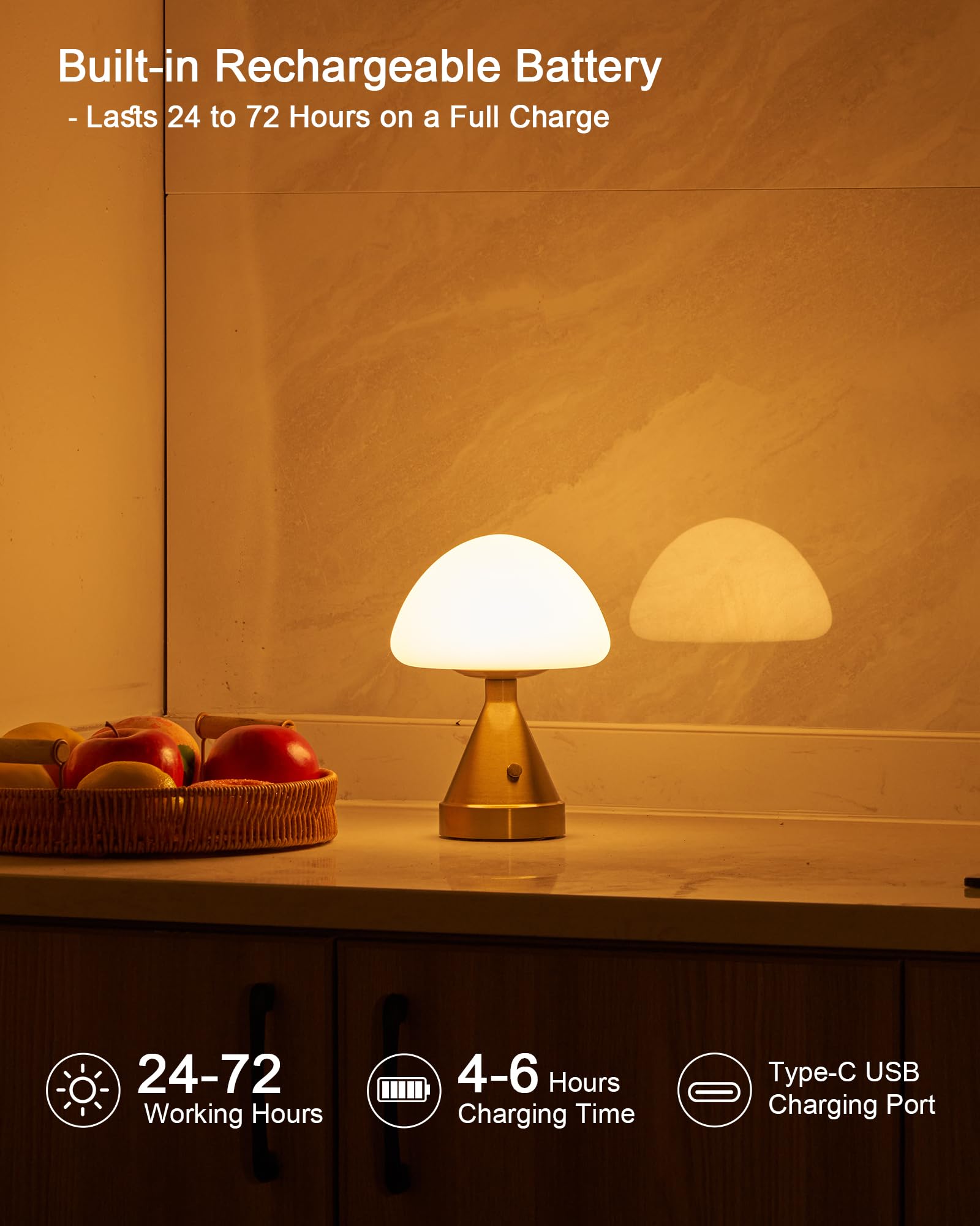 INTELIVE portable-table-lamp-kitchen offers cordless convenience on counters and small spaces.