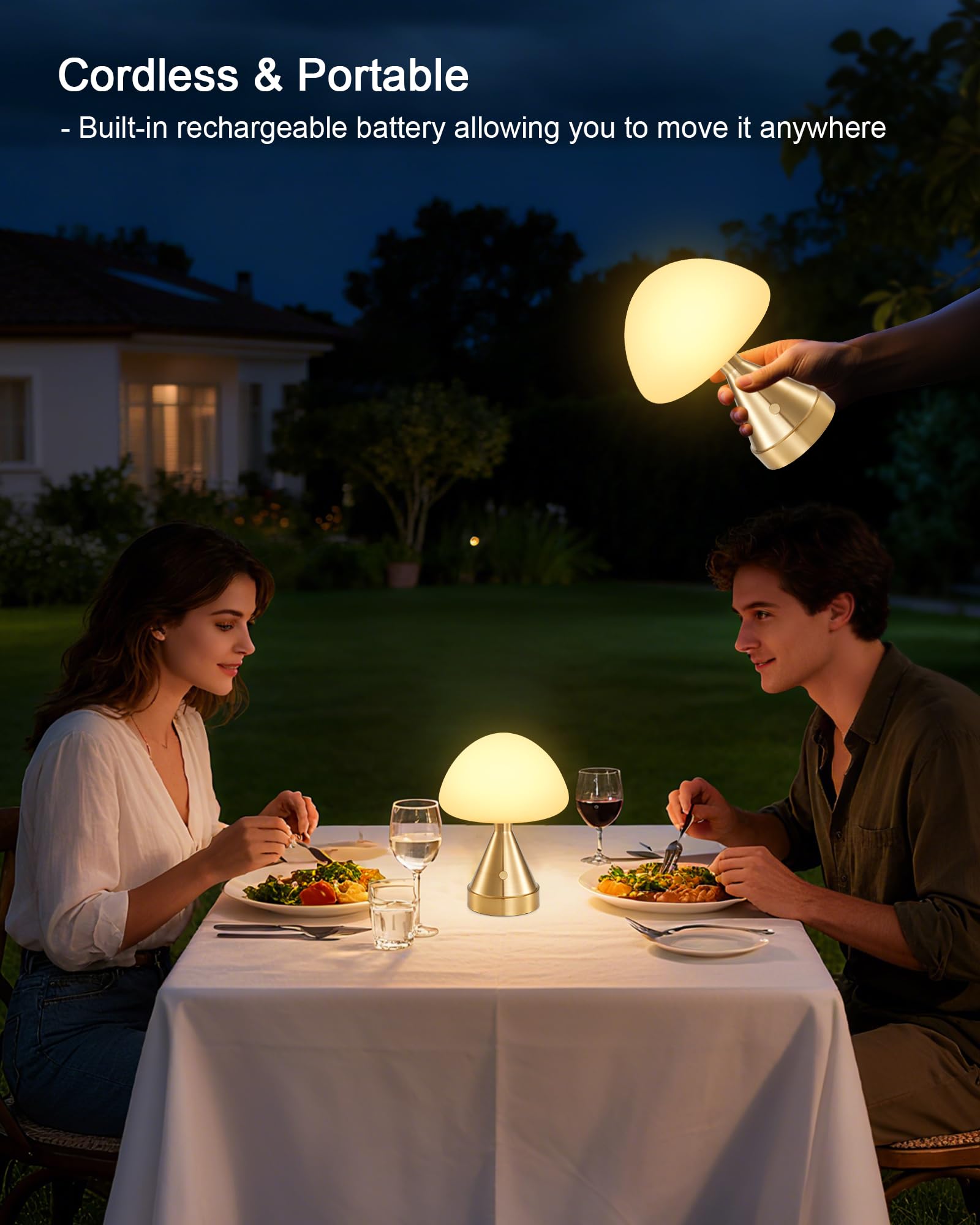 INTELIVE touch-control dimmable lamp enables easy brightness adjustment at a glance.