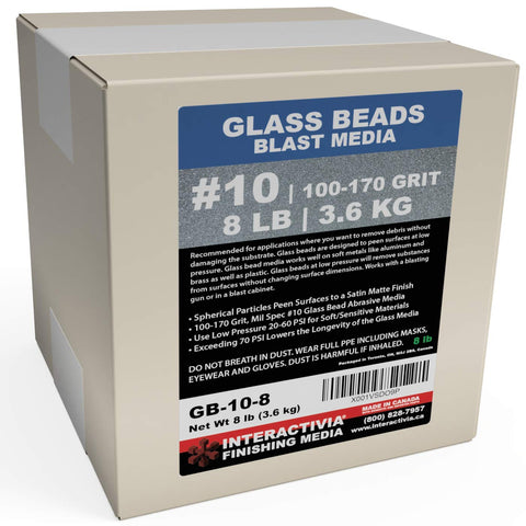 INTERACTIVIA glass beads 8 lb pack for gentle cleaning and finishing.
