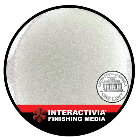 INTERACTIVIA #7 Glass Beads blasting setup demonstrates gentle surface prep.