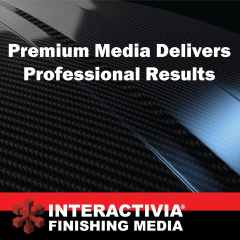 INTERACTIVIA walnut shell media for tumbling provides gentle polish on glass and metal
