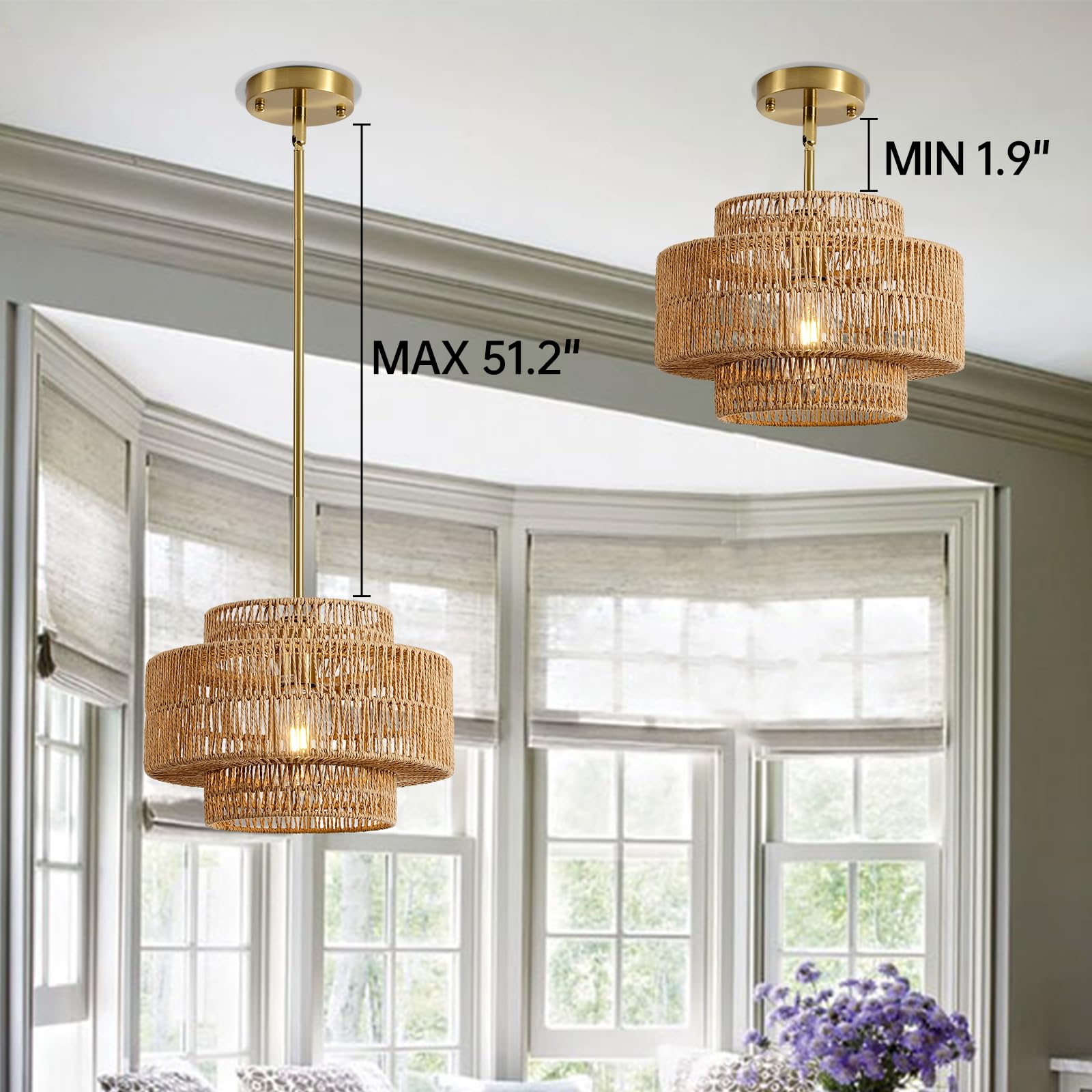 InterMaka easy installation chandelier with clear manual and hardware