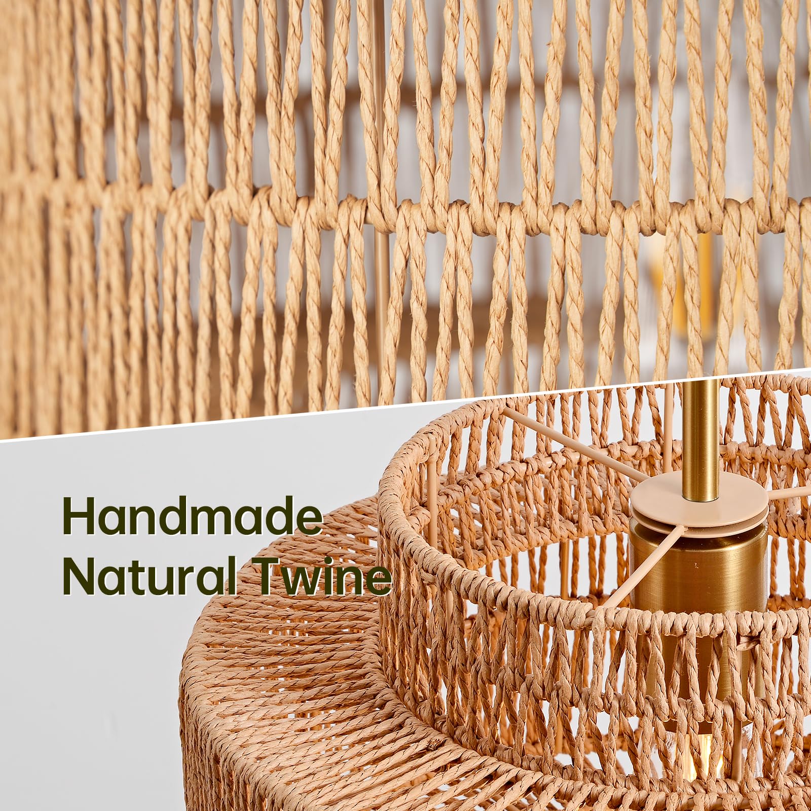 InterMaka handwoven rattan pendant light showcasing artisan craftsmanship