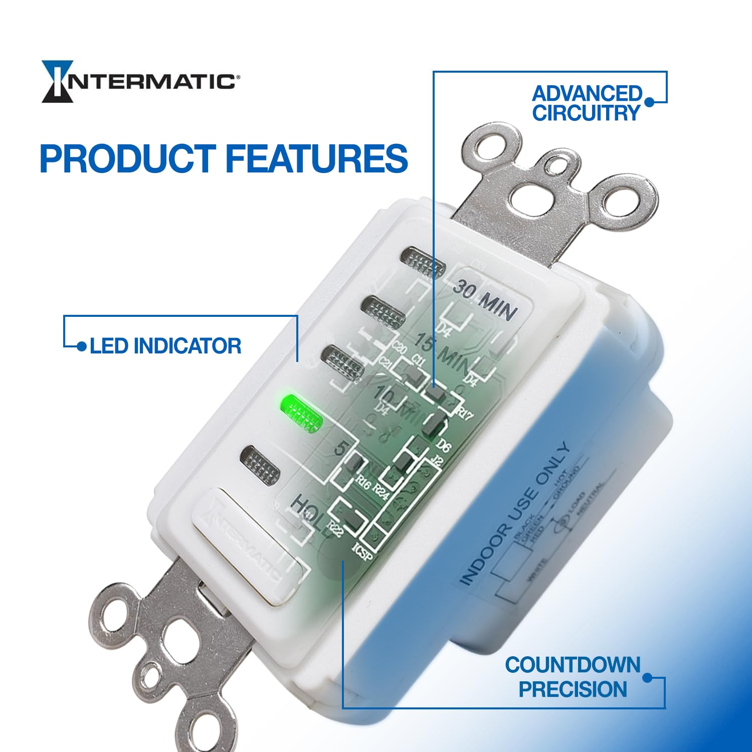 Intermatic EC200WK switch replacement shown in a wiring setup for easy upgrade.