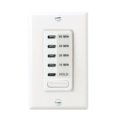 Intermatic EC210WK countdown timer front view shows compact white design for easy energy control.