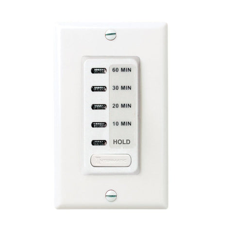 Intermatic EC210WK countdown timer front view shows compact white design for easy energy control.